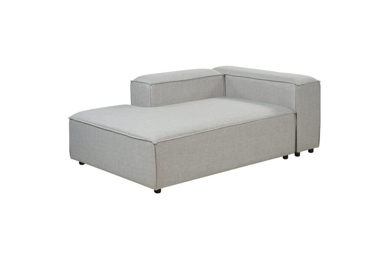 Schäslong Beliani Ardal Beige, svart, Högervänd Grey||Black Right-faced - Møbler - Sofaer - Modulsofaer - Andre moduler til modulsofa