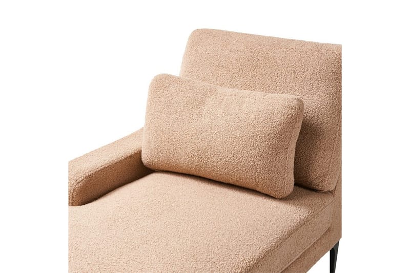Schäslong Beliani Ewron Beige, svart, Högervänd Beige||Black Right-faced - Møbler - Sofaer - Modulsofaer - Andre moduler til modulsofa