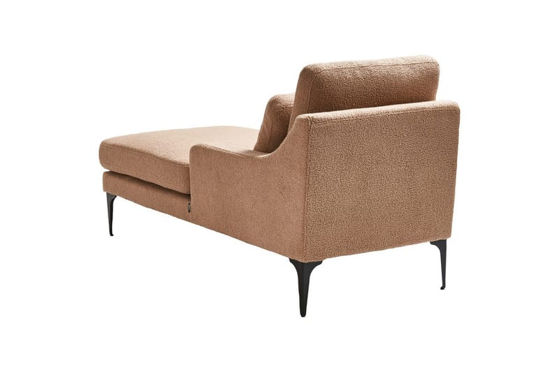 Schäslong Beliani Ewron Beige, svart, Högervänd Beige||Black Right-faced - Møbler - Sofaer - Modulsofaer - Andre moduler til modulsofa