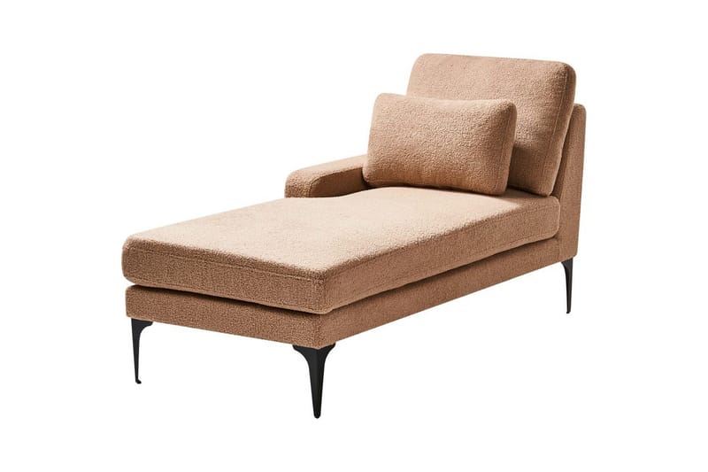Schäslong Beliani Ewron Beige, svart, Högervänd Beige||Black Right-faced - Møbler - Sofaer - Modulsofaer - Andre moduler til modulsofa