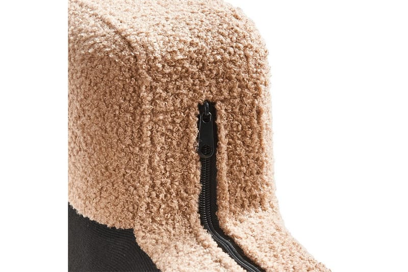 Schäslong Beliani Ewron Beige, svart, Högervänd Beige||Black Right-faced - Møbler - Sofaer - Modulsofaer - Andre moduler til modulsofa