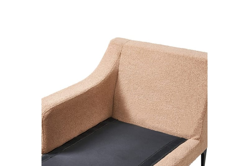 Schäslong Beliani Ewron Beige, svart, Högervänd Beige||Black Right-faced - Møbler - Sofaer - Modulsofaer - Andre moduler til modulsofa