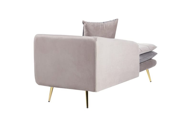 Schäslong Beliani Gonesse Beige, Grå, Guld Beige||Grey||GOLD - Møbler - Sofaer - Modulsofaer - Andre moduler til modulsofa
