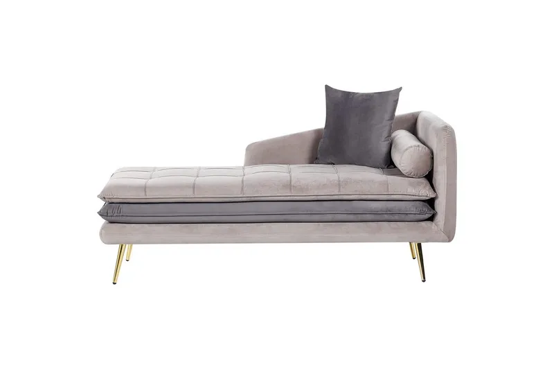 Schäslong Beliani Gonesse Beige, Grå, Guld Beige||Grey||GOLD, undefined