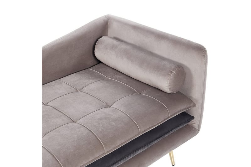Schäslong Beliani Gonesse Beige, Grå, Guld NO_BRAND Beige||Grey||GOLD - Møbler - Sofaer - Modulsofaer - Andre moduler til modulsofa