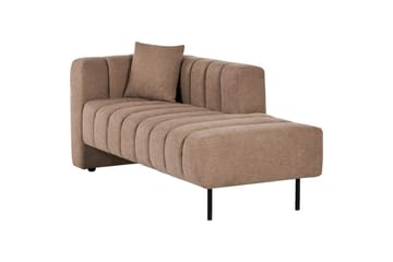 Schäslong Beliani Lannils Brun, Svart, Högervänd Brown||Black Left-faced - Møbler - Sofaer - Modulsofaer - Andre moduler til modulsofa
