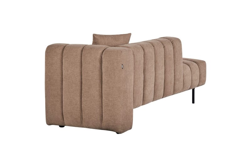 Schäslong Beliani Lannils Brun, Svart, Högervänd Brown||Black Right-faced - Møbler - Sofaer - Modulsofaer - Andre moduler til modulsofa