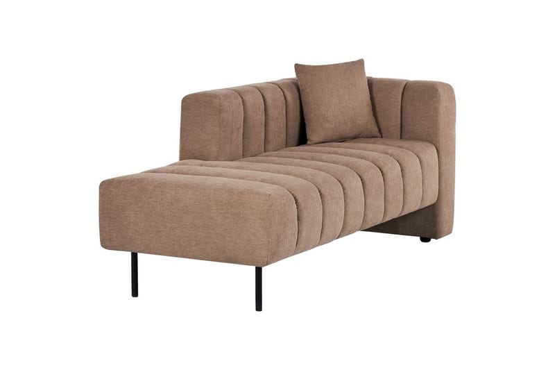 Schäslong Beliani Lannils Brun, Svart, Högervänd Brown||Black Right-faced - Møbler - Sofaer - Modulsofaer - Andre moduler til modulsofa