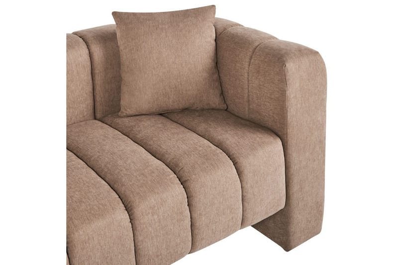 Schäslong Beliani Lannils Brun, Svart, Högervänd Brown||Black Right-faced - Møbler - Sofaer - Modulsofaer - Andre moduler til modulsofa