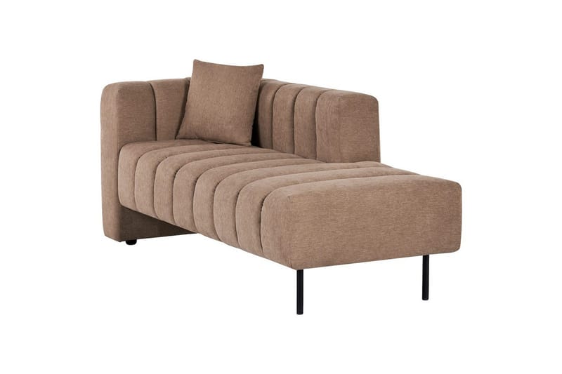 Schäslong Beliani Lannils Brun, Svart, Högervänd NO_BRAND Brown||Black Left-faced - Møbler - Sofaer - Modulsofaer - Andre moduler til modulsofa
