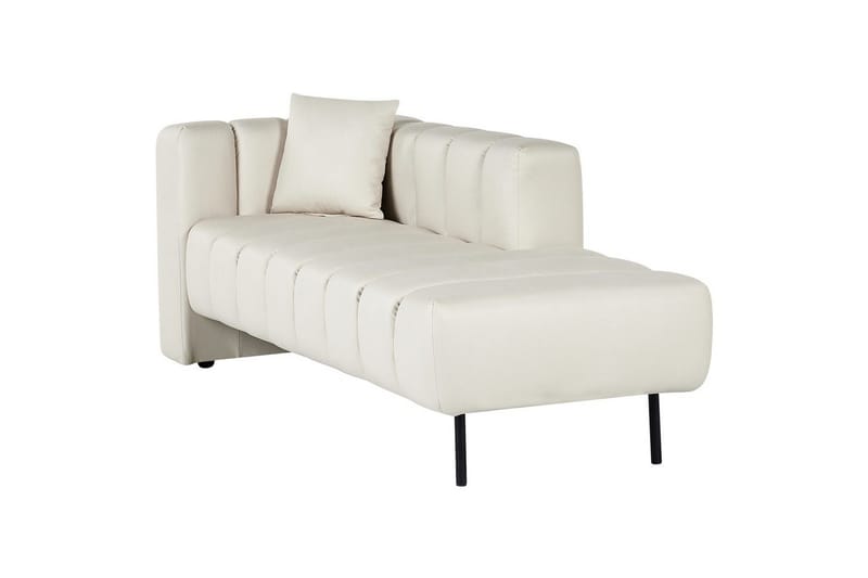 Schäslong Beliani Lannils Brun, Svart, Högervänd NO_BRAND White||Black Left-faced - Møbler - Sofaer - Modulsofaer - Andre moduler til modulsofa