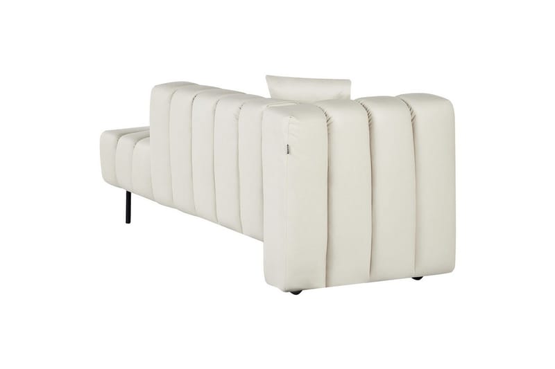 Schäslong Beliani Lannils Brun, Svart, Högervänd NO_BRAND White||Black Left-faced - Møbler - Sofaer - Modulsofaer - Andre moduler til modulsofa