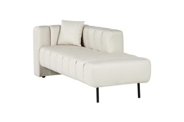 Schäslong Beliani Lannils Brun, Svart, Högervänd White||Black Left-faced - Møbler - Sofaer - Modulsofaer - Andre moduler til modulsofa