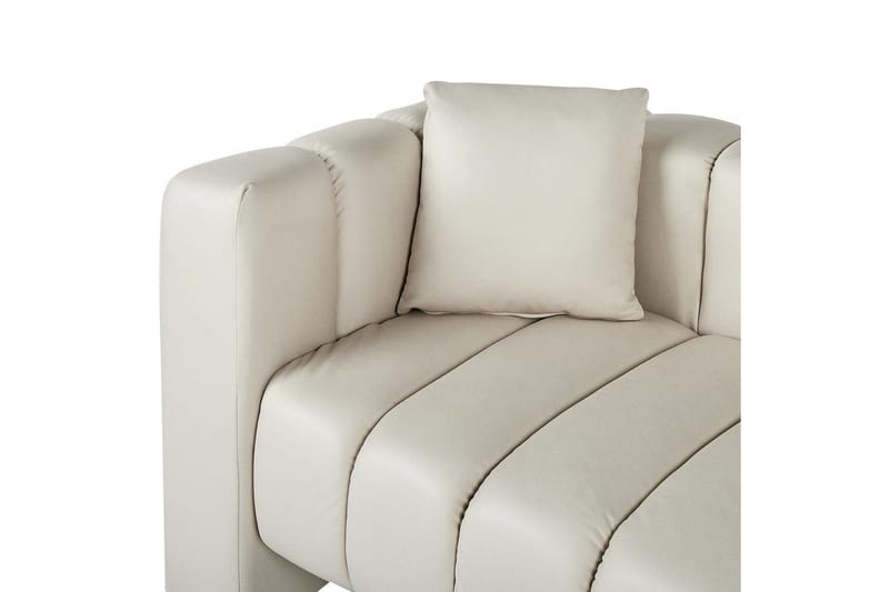 Schäslong Beliani Lannils Brun, Svart, Högervänd White||Black Left-faced - Møbler - Sofaer - Modulsofaer - Andre moduler til modulsofa