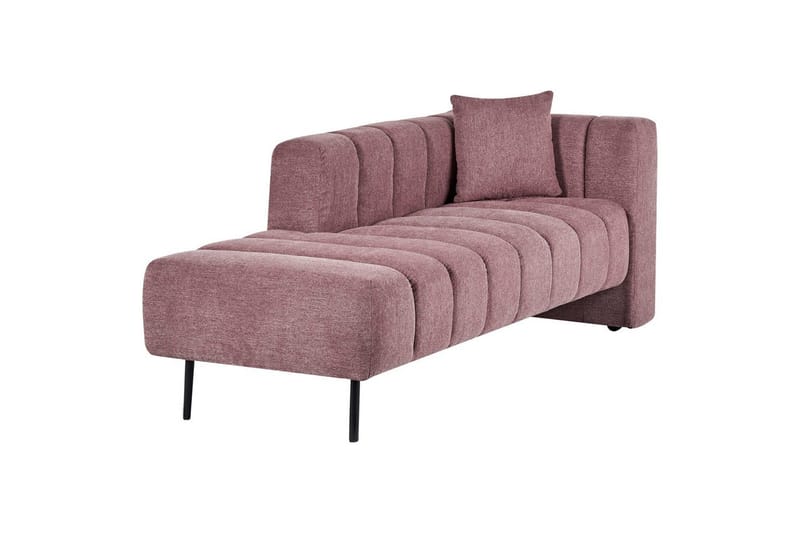 Schäslong Beliani Lannils Brun, Svart, Högervänd Pink Right-faced - Lyserød - Møbler - Sofaer - Modulsofaer - Andre moduler til modulsofa