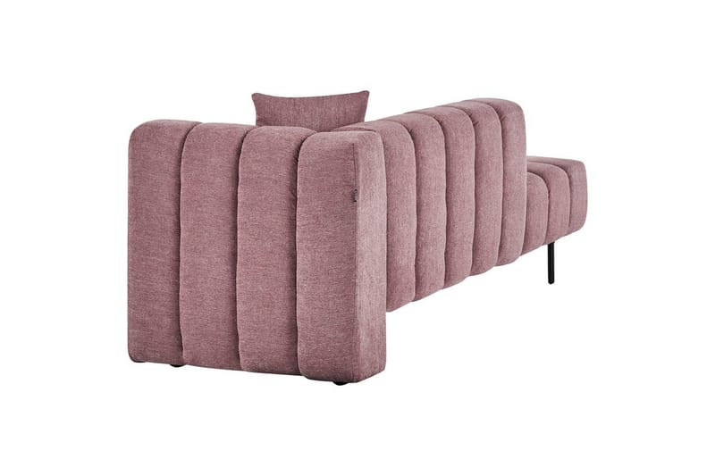 Schäslong Beliani Lannils Brun, Svart, Högervänd Pink Right-faced - Lyserød - Møbler - Sofaer - Modulsofaer - Andre moduler til modulsofa