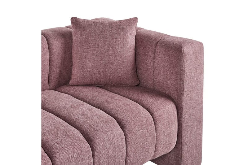 Schäslong Beliani Lannils Brun, Svart, Högervänd Pink Right-faced - Lyserød - Møbler - Sofaer - Modulsofaer - Andre moduler til modulsofa