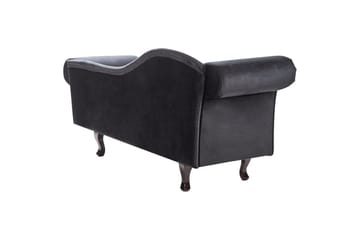 Schäslong Beliani Lattes Grå, mörkt trä, Högervänd Black Left-faced - Møbler - Sofaer - Daybed