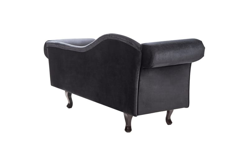 Schäslong Beliani Lattes Grå, mörkt trä, Högervänd Black Left-faced - Møbler - Sofaer - Daybed