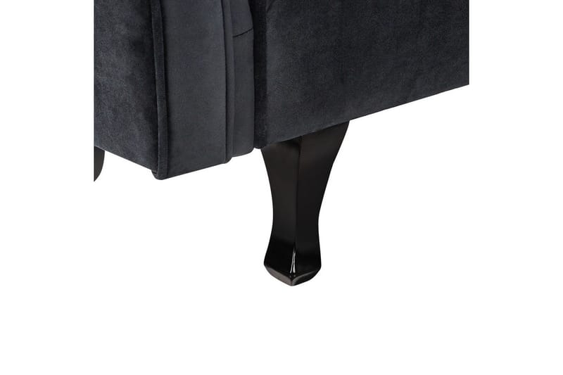 Schäslong Beliani Lattes Grå, mörkt trä, Högervänd Black||Dark colored wood Right-faced - Møbler - Sofaer - Daybed