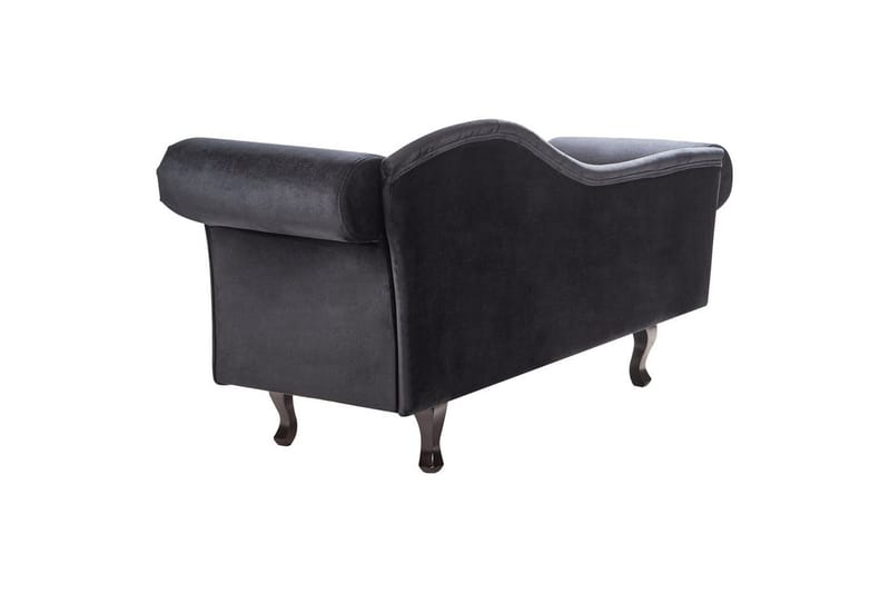 Schäslong Beliani Lattes Grå, mörkt trä, Högervänd Black||Dark colored wood Right-faced - Møbler - Sofaer - Daybed