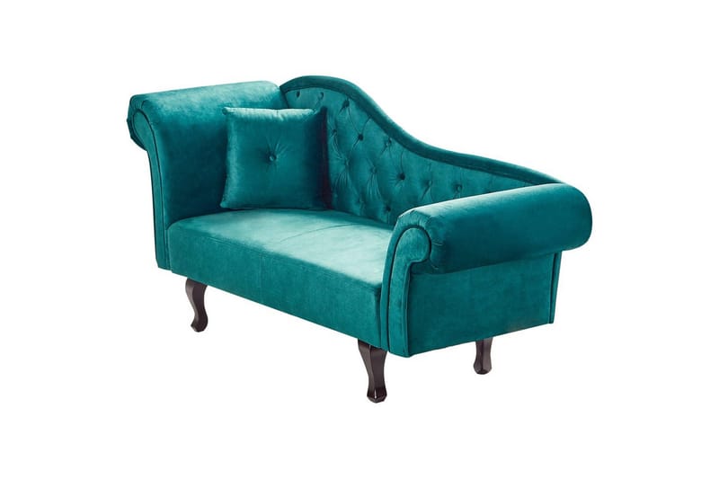 Schäslong Beliani Lattes Grå, mörkt trä, Högervänd Green||Dark colored wood Left-faced - Møbler - Sofaer - Daybed