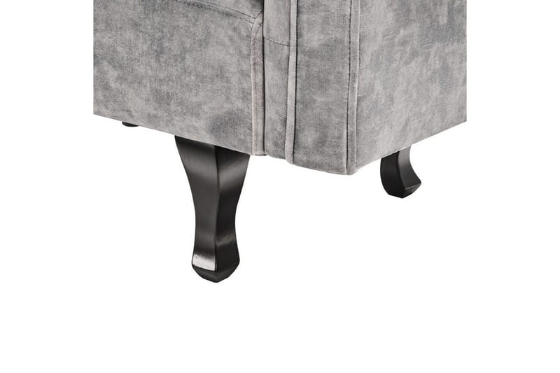 Schäslong Beliani Lattes Grå, mörkt trä, Högervänd Grey Right-faced - Grå - Møbler - Sofaer - Daybed