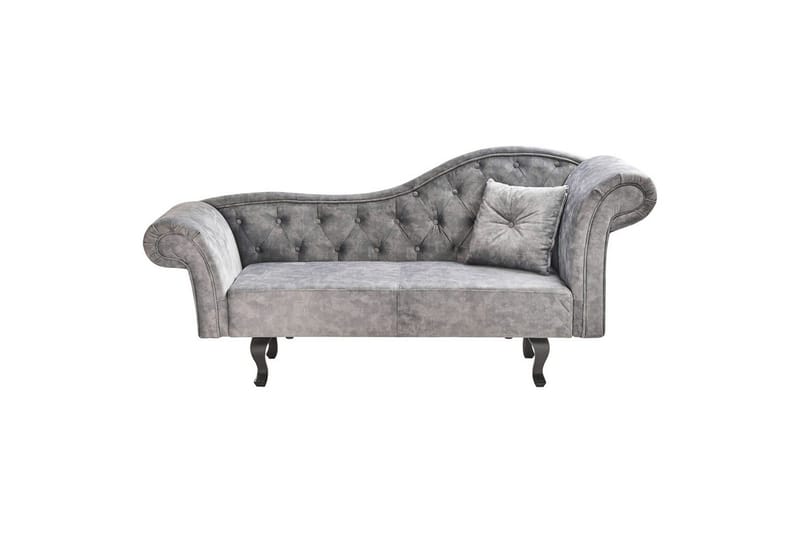 Schäslong Beliani Lattes Grå, mörkt trä, Högervänd Grey Right-faced, Grå