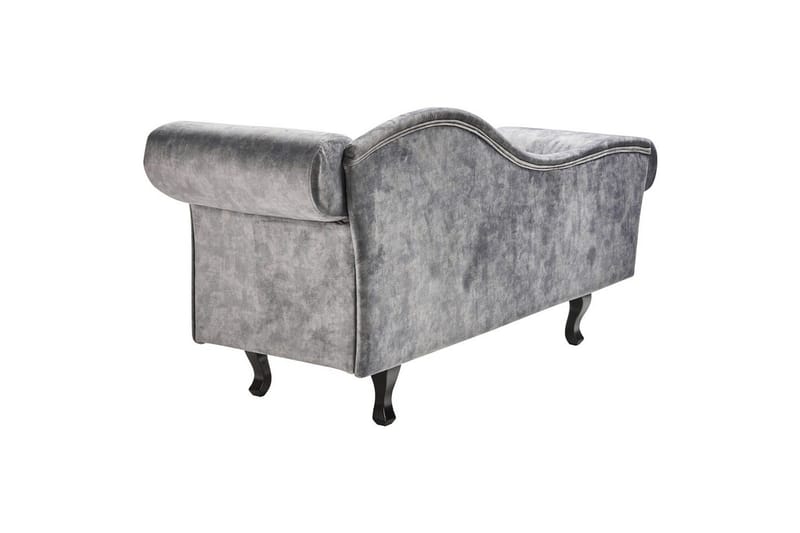 Schäslong Beliani Lattes Grå, mörkt trä, Högervänd Grey Right-faced - Grå - Møbler - Sofaer - Daybed