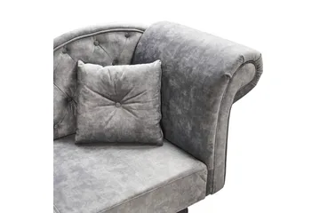 Schäslong Beliani Lattes Grå, mörkt trä, Högervänd Grey Right-faced - Grå - Møbler - Sofaer - Daybed