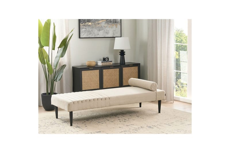 Schäslong Beliani Mauriac Beige Beige - Møbler - Sofaer - Modulsofaer - Andre moduler til modulsofa