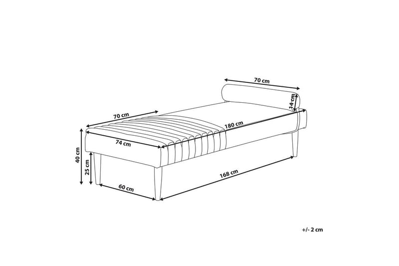Schäslong Beliani Mauriac Beige Green - Møbler - Sofaer - Modulsofaer - Andre moduler til modulsofa