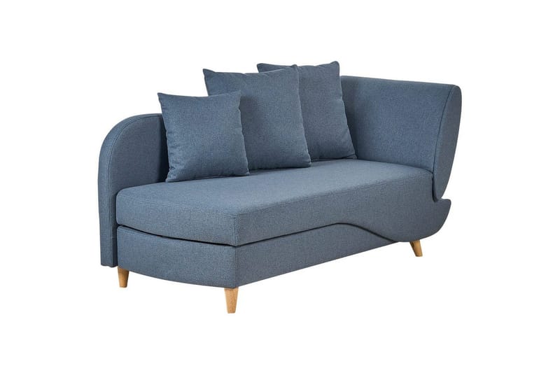Schäslong Beliani Meri blue||Light colored wood - Møbler - Sofaer - Modulsofaer - Andre moduler til modulsofa