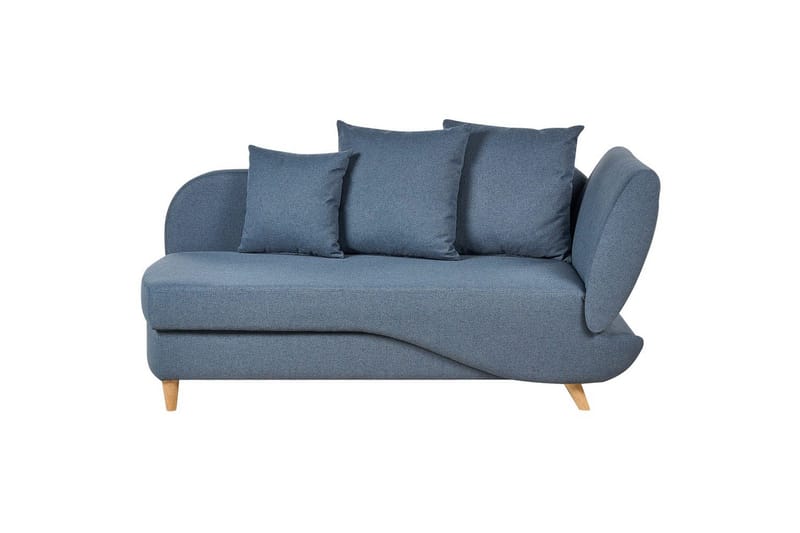 Schäslong Beliani Meri NO_BRAND blue||Light colored wood, undefined