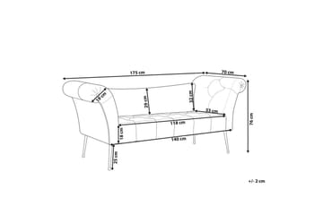 Schäslong Beliani Nantilly Violet - Møbler - Sofaer - Daybed