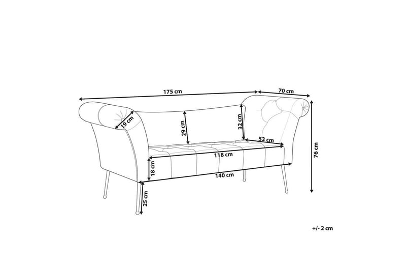 Schäslong Beliani Nantilly Violet - Møbler - Sofaer - Daybed