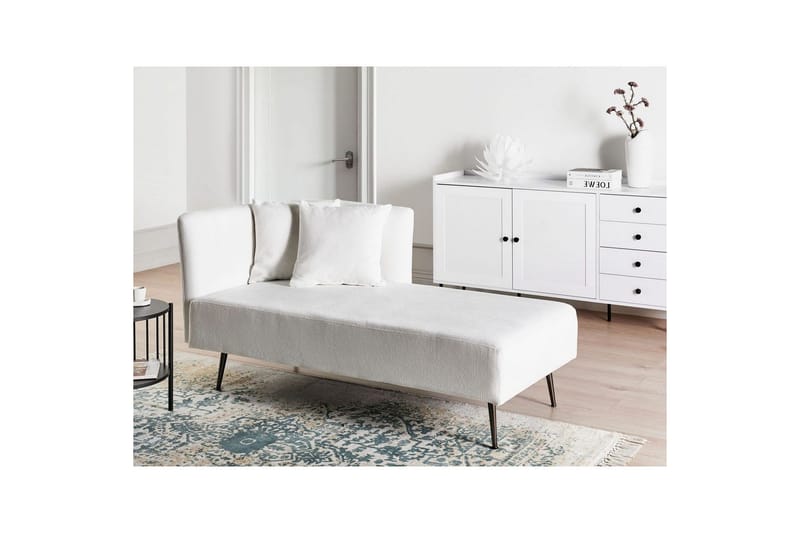 Schäslong Beliani Riom Grön, Svart, Högervänd NO_BRAND White||Black Left-faced - Møbler - Sofaer - Modulsofaer - Andre moduler til modulsofa