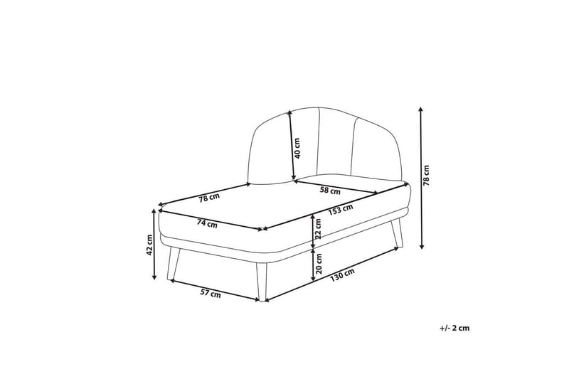 Schäslong Beliani Tanlay Beige, ljust trä, Högervänd Beige||Light colored wood Right-faced - Møbler - Sofaer - Modulsofaer - Andre moduler til modulsofa