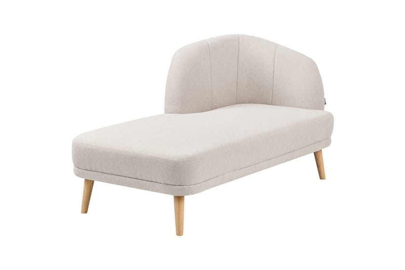 Schäslong Beliani Tanlay Beige, ljust trä, Högervänd Beige||Light colored wood Right-faced - Møbler - Sofaer - Modulsofaer - Andre moduler til modulsofa