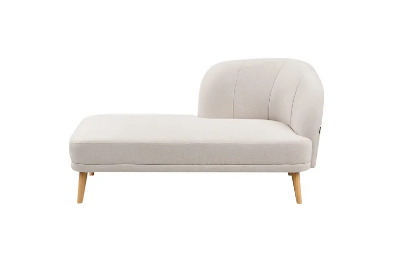 Schäslong Beliani Tanlay Beige, ljust trä, Högervänd Beige||Light colored wood Right-faced - Møbler - Sofaer - Modulsofaer - Andre moduler til modulsofa
