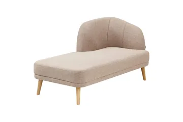 Schäslong Beliani Tanlay Beige, ljust trä, Högervänd Brown||Light colored wood Right-faced - Møbler - Sofaer - Modulsofaer - Andre moduler til modulsofa