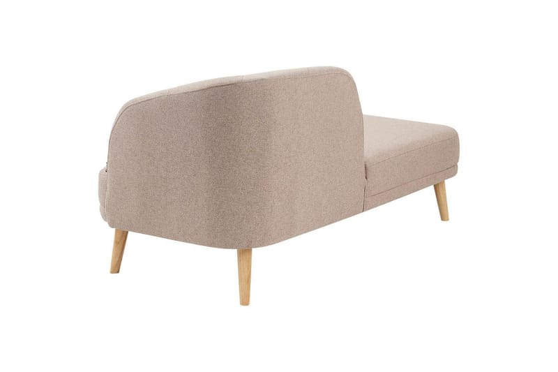 Schäslong Beliani Tanlay Beige, ljust trä, Högervänd Brown||Light colored wood Right-faced - Møbler - Sofaer - Modulsofaer - Andre moduler til modulsofa