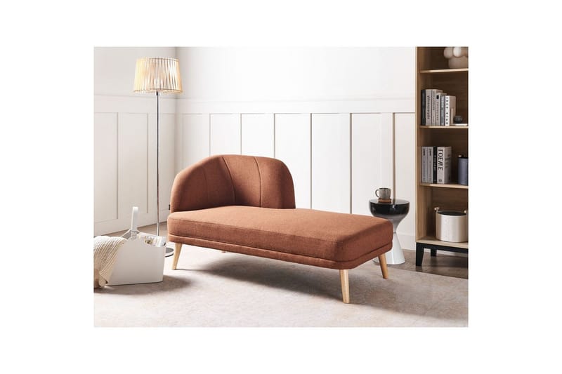 Schäslong Beliani Tanlay Beige, ljust trä, Högervänd Light brown||Light colored wood Left-faced - Møbler - Sofaer - Modulsofaer - Andre moduler til modulsofa