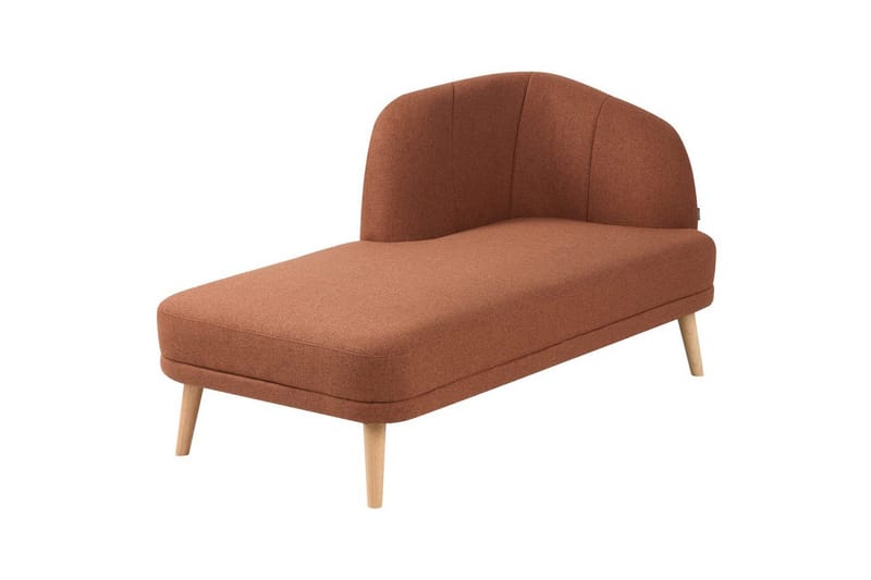 Schäslong Beliani Tanlay Beige, ljust trä, Högervänd Light brown||Light colored wood Right-faced - Møbler - Sofaer - Modulsofaer - Andre moduler til modulsofa
