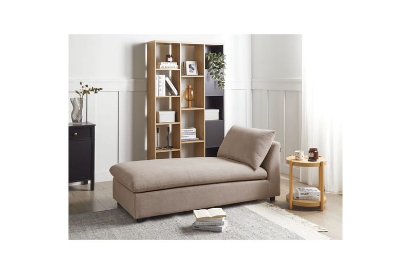 Schäslong Beliani Vizille Beige NO_BRAND Beige - Møbler - Sofaer - Modulsofaer - Andre moduler til modulsofa