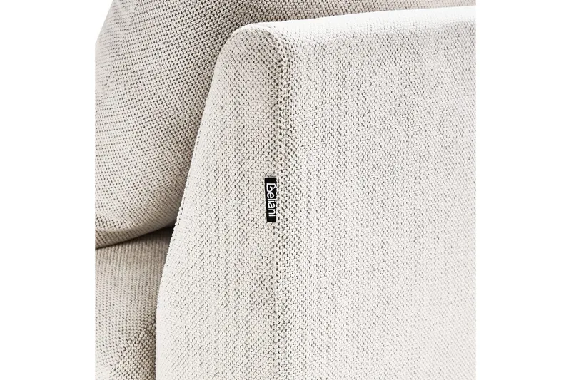 Schäslong Beliani Vizille Beige White - Hvid - Møbler - Sofaer - Modulsofaer - Andre moduler til modulsofa