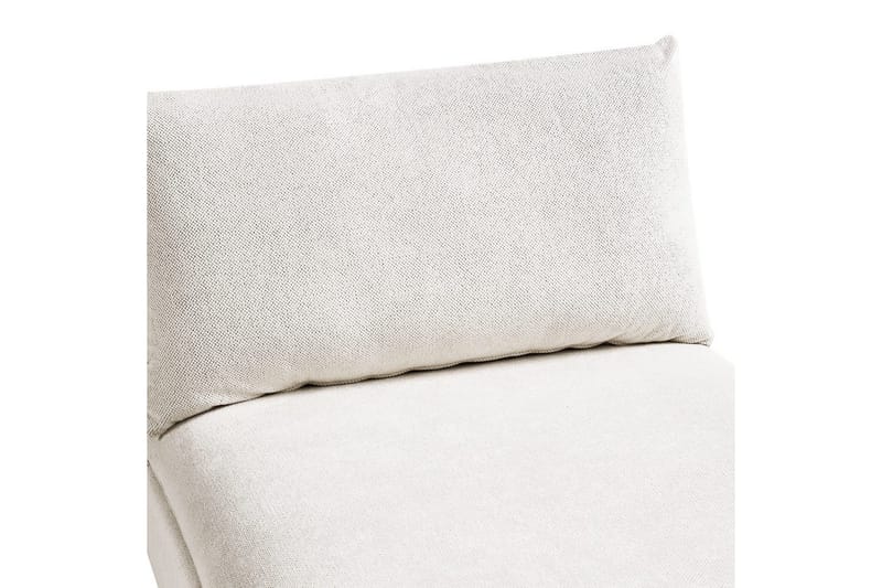 Schäslong Beliani Vizille Beige White - Hvid - Møbler - Sofaer - Modulsofaer - Andre moduler til modulsofa