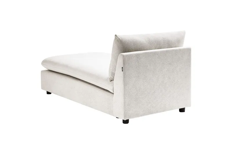 Schäslong Beliani Vizille Beige White - Hvid - Møbler - Sofaer - Modulsofaer - Andre moduler til modulsofa