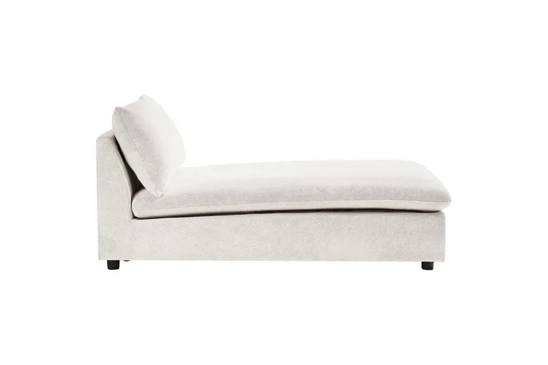 Schäslong Beliani Vizille Beige White - Hvid - Møbler - Sofaer - Modulsofaer - Andre moduler til modulsofa