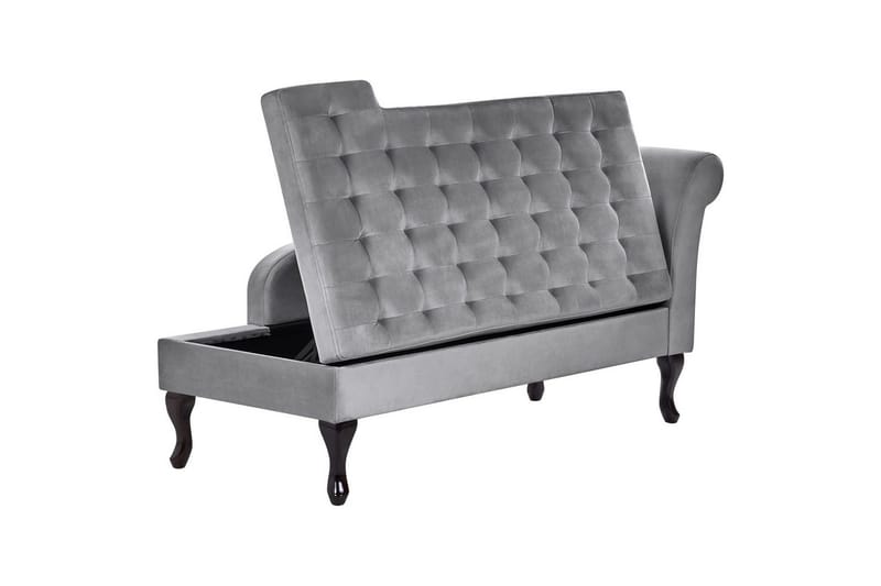 Schäslong Beliani Pessac Beige, svart, Högervänd Light grey||Black Right-faced - Møbler - Sofaer - Modulsofaer - Andre moduler til modulsofa